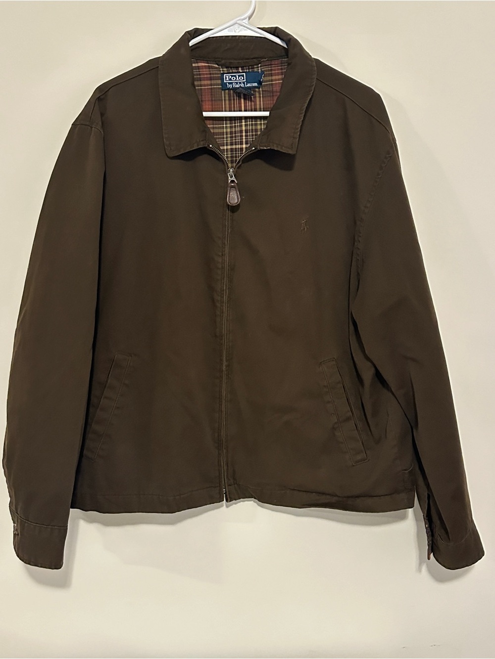Brown Polo Ralph Lauren Jacket Harrington Plaid Flannel Lined
Harrington VTG XL